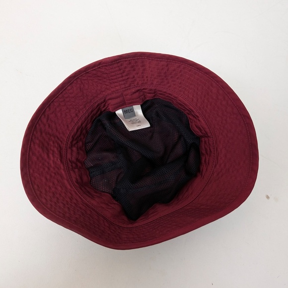 MEC Bucket Hat Mesh Lining Burgundy Red Fall Autumn - Picture 2 of 8